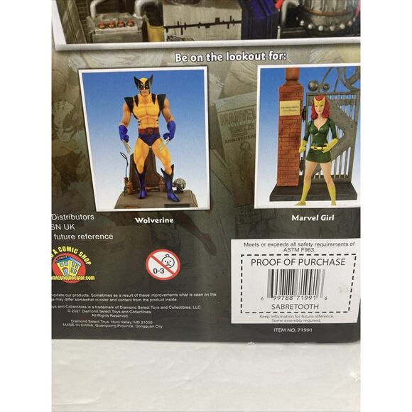 Diamond Select Marvel Comics X-Men SABRETOOTH Collector Action Figure‎ * NEW - Picture 7 of 7